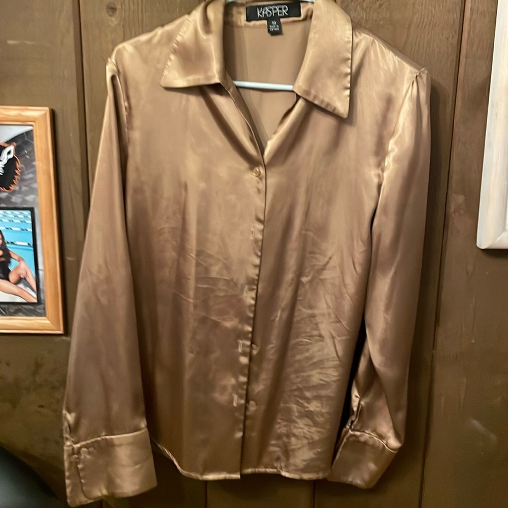 Collar Brown Blouse
